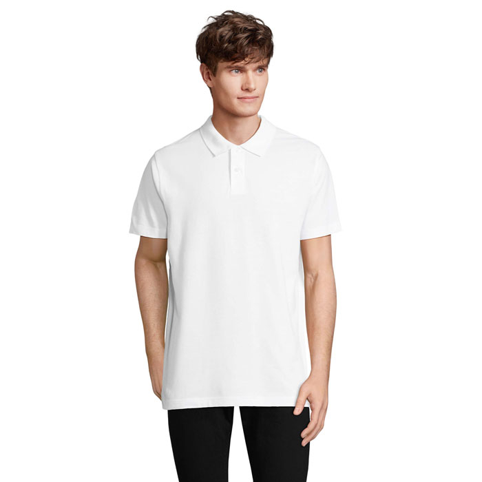 Polo unisexe personnalisé coton PULSE Blanc 1